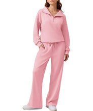 Load image into Gallery viewer, Oversized Sweatshirt Wide Leg Pants Two Piece Set