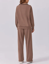 Load image into Gallery viewer, Oversized Sweatshirt Wide Leg Pants Two Piece Set