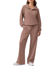 Load image into Gallery viewer, Oversized Sweatshirt Wide Leg Pants Two Piece Set