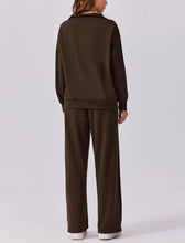 Load image into Gallery viewer, Oversized Sweatshirt Wide Leg Pants Two Piece Set