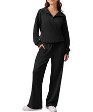 Load image into Gallery viewer, Oversized Sweatshirt Wide Leg Pants Two Piece Set