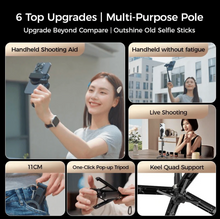 Load image into Gallery viewer, 4-in-1 Multifunctional 360° Rotatable Magnetic Selfie Stick