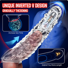 Load image into Gallery viewer, 2025 HOT Deal 💥Reusable Crystal Sleeve Extension Vibrator – Makes You Longer, Harder & Unstoppable 😍
