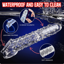 Load image into Gallery viewer, 2025 HOT Deal 💥Reusable Crystal Sleeve Extension Vibrator – Makes You Longer, Harder & Unstoppable 😍