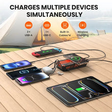 Load image into Gallery viewer, 20000mAh Solar Power Bank with Foldable Panels, Wireless Charging & LED Flashlight