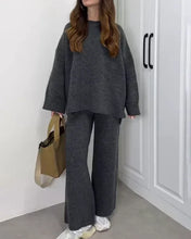 Load image into Gallery viewer, Crewneck Sweater & Pants Two-piece Set