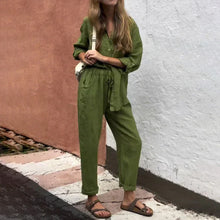 Load image into Gallery viewer, Women's 2-piece set - oversized T-shirt and pants