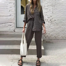 Load image into Gallery viewer, Women's 2-piece set - oversized T-shirt and pants