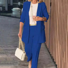 Load image into Gallery viewer, Stylish two-piece suit set for women - blazer and trousers