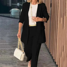 Load image into Gallery viewer, Stylish two-piece suit set for women - blazer and trousers