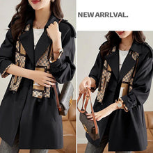 Load image into Gallery viewer, Slim Mid-Length Trench Coat with Lapel for Women