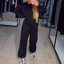 Load image into Gallery viewer, Women’s Round-neck Casual Sports Sweatshirt and Jogger Pants (2-piece Set)