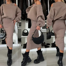 Load image into Gallery viewer, Ladies Top & Sleeveless Dress 2 Piece Set