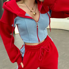 Load image into Gallery viewer, Women’s Trendy Color Block Jacket & Pants 2-Piece Set