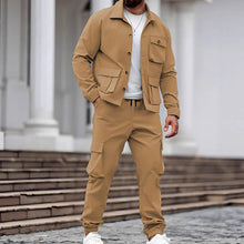 Load image into Gallery viewer, Men’s Retro Jacket & Cargo Pants 2-Piece Set