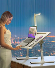 Load image into Gallery viewer, Adjustable Laptop Bed Desk with LED Lamp &amp; Foldable Design (60cm)
