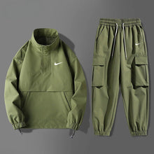 Load image into Gallery viewer, Men’s Techwear Cargo Tracksuit Set
