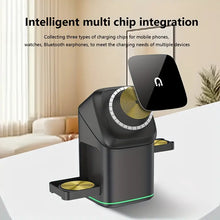 Load image into Gallery viewer, 3-in-1 Wireless Charger | Multifunctional Magnetic Rotating Foldable Travel Charger
