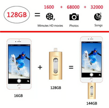 Load image into Gallery viewer, 3 in 1 Flash Drive, Portable High Speed USB 3.0 Memory Storage
