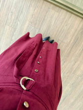 Load image into Gallery viewer, Omilika Gold Buttoned Belted Linen Dress
