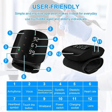 Load image into Gallery viewer, USB-C Rechargeable Wrist Blood Pressure Monitor
