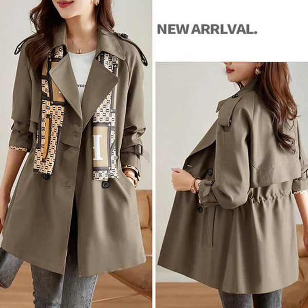 Elegant Slim Midlength Trench Coat