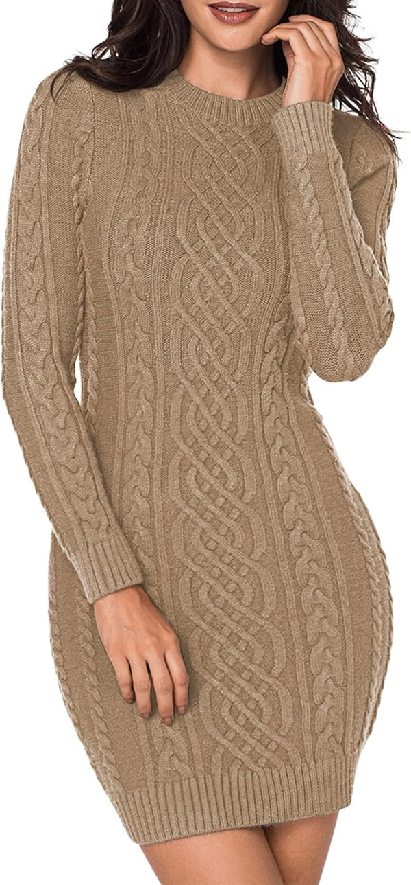 CozyCurve Pullover Mini Sweater Dress