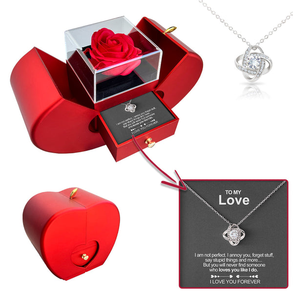 Eternal Rose Sterling Silver Necklace
