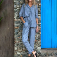 Load image into Gallery viewer, Women's 2-piece set - oversized T-shirt and pants
