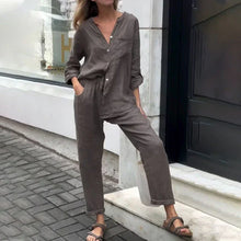 Load image into Gallery viewer, Women's 2-piece set - oversized T-shirt and pants
