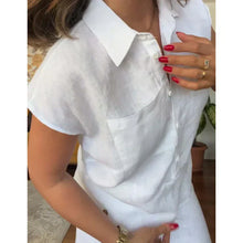 Load image into Gallery viewer, Linen cotton short sleeve T-shirt and loose pants
