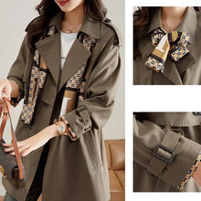 Load image into Gallery viewer, Slim Mid-Length Trench Coat with Lapel for Women
