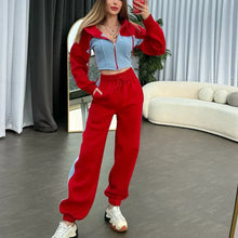 Load image into Gallery viewer, Women’s Trendy Color Block Jacket &amp; Pants 2-Piece Set
