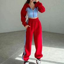 Load image into Gallery viewer, Women’s Trendy Color Block Jacket &amp; Pants 2-Piece Set
