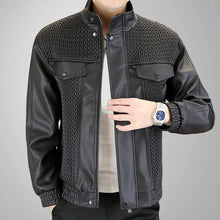 Load image into Gallery viewer, Men's Fashion Barley-Weave Leather Jacket
